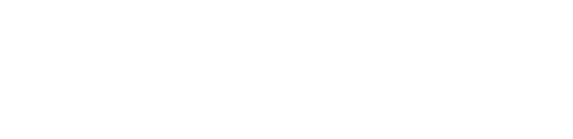 On the left is the iShieldMaiden Logo. To the right is a sentence that reads, Streamer. Content Creator. Gamer. Veteran. Beneath that is the name 